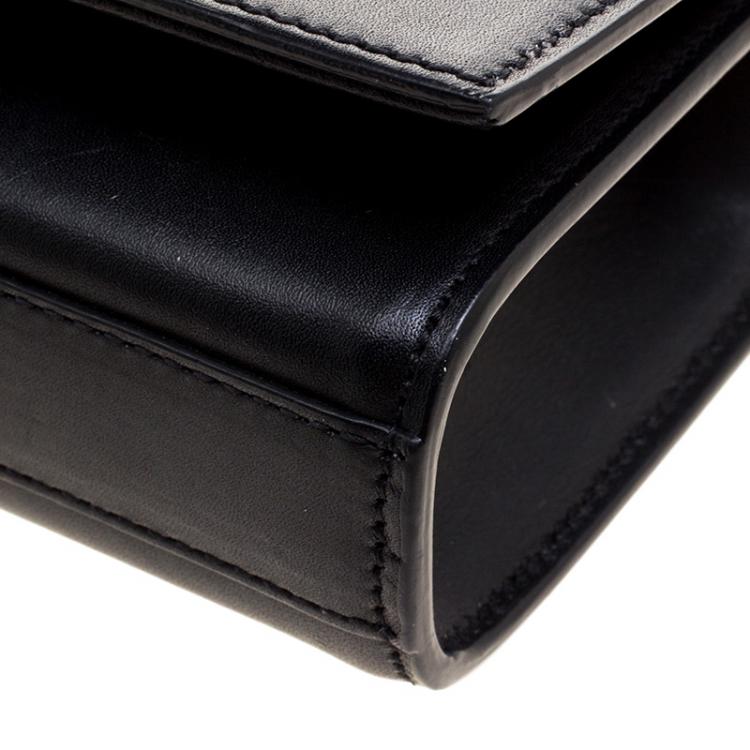 Pre Owned Saint Laurent Black Leather Small Kate Tassel Crossbody Bag