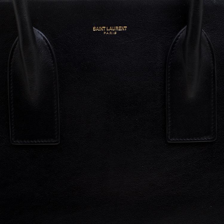 Pre Owned Saint Laurent Black Leather Large Classic Sac De Jour Tote