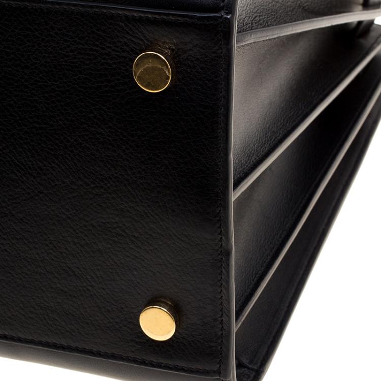 Pre Owned Saint Laurent Black Leather Large Classic Sac De Jour Tote