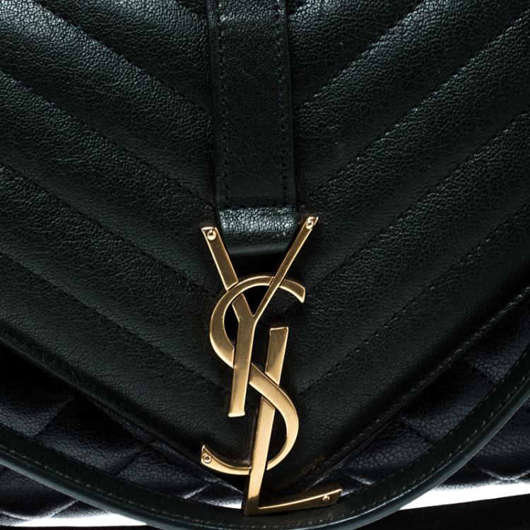 Pre Owned Saint Laurent Multicolor Matelasse Leather Envelope Shoulder Bag
