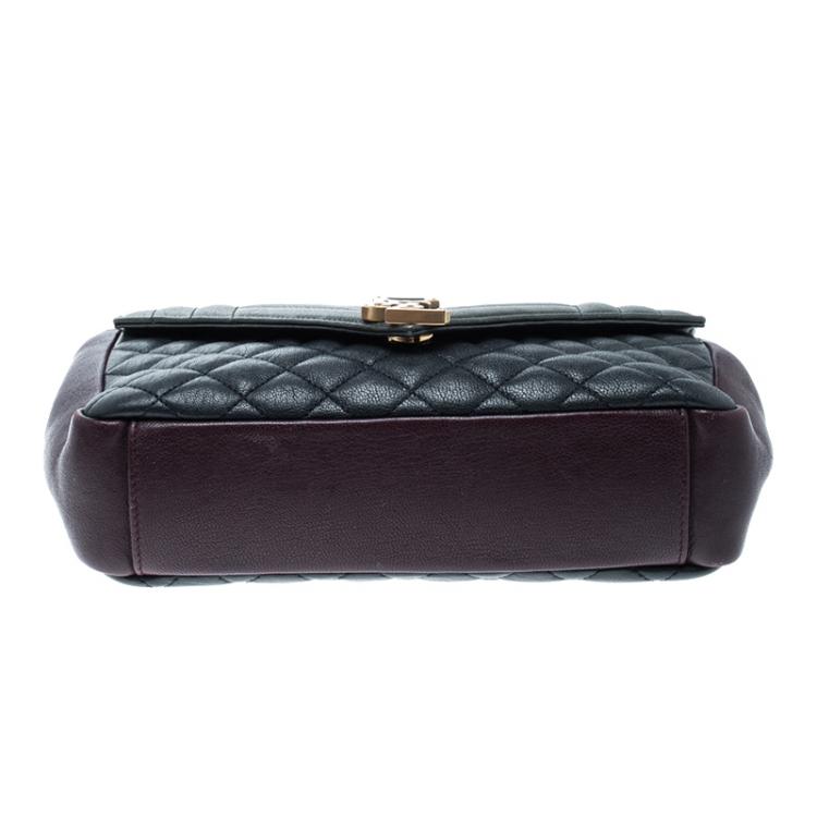 Pre Owned Saint Laurent Multicolor Matelasse Leather Envelope Shoulder Bag