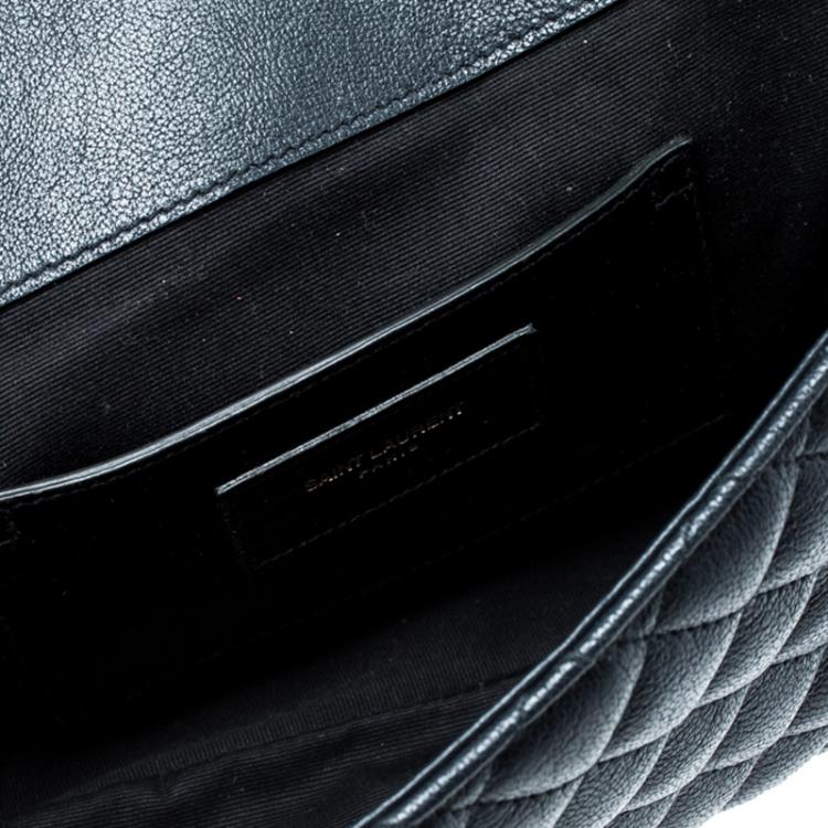Pre Owned Saint Laurent Multicolor Matelasse Leather Envelope Shoulder Bag