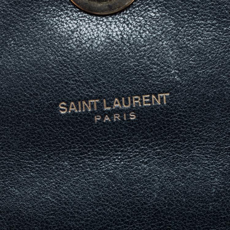 Pre Owned Saint Laurent Multicolor Matelasse Leather Envelope Shoulder Bag