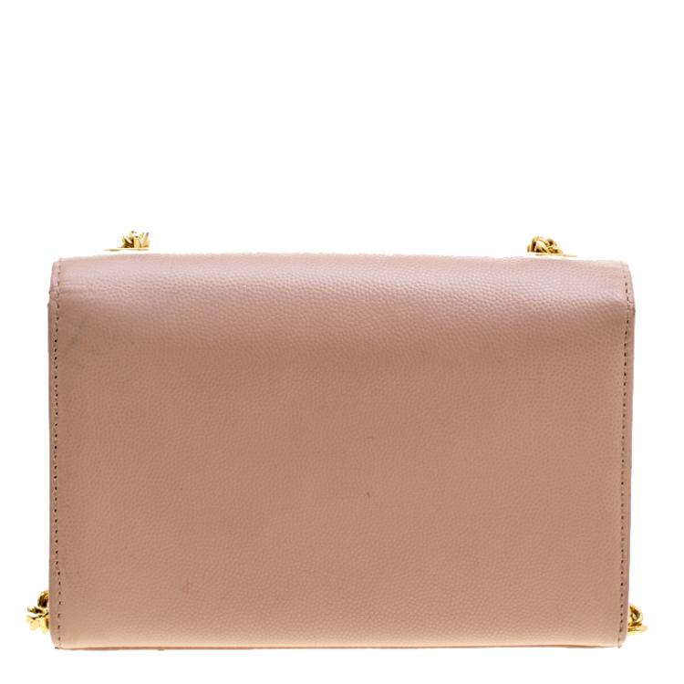 Pre Owned Saint Laurent Beige Leather Small Kate Crossbody Bag