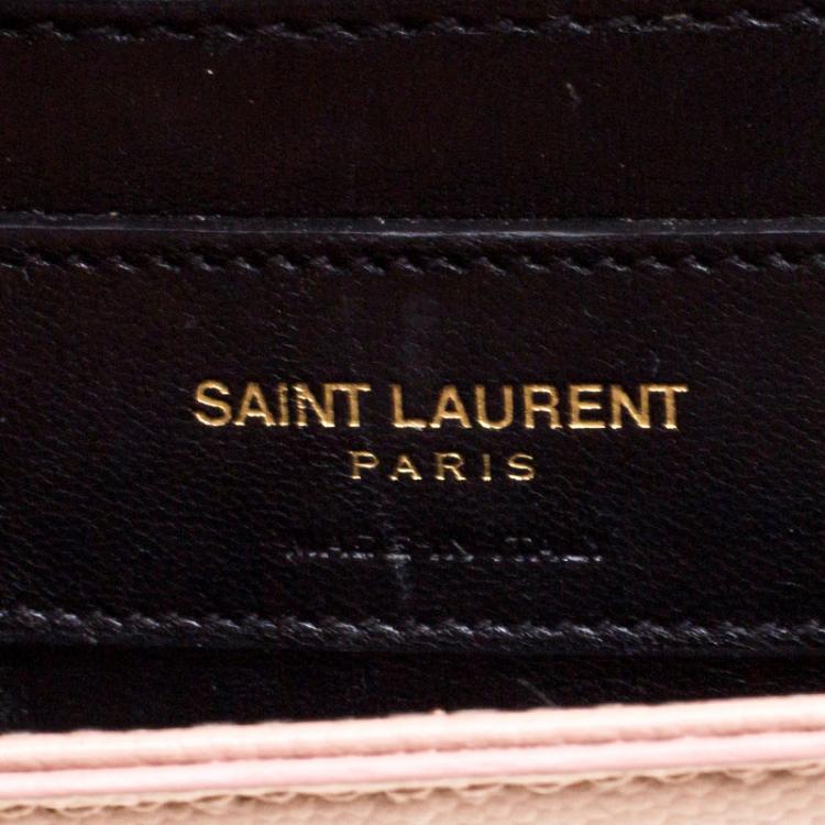 Pre Owned Saint Laurent Beige Leather Small Kate Crossbody Bag