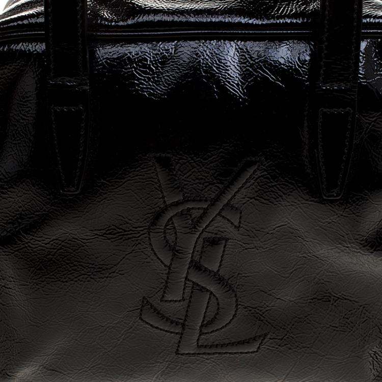 Pre Owned Saint Laurent Black Patent Leather Satchel