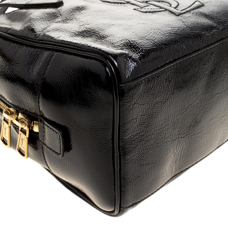 Pre Owned Saint Laurent Black Patent Leather Satchel