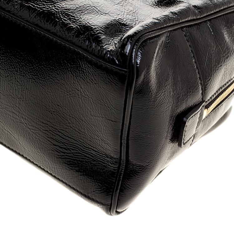 Pre Owned Saint Laurent Black Patent Leather Satchel