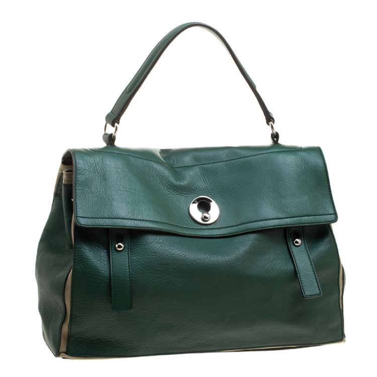 مملوكة مسبقًا Saint Laurent Green Leather Muse Two Satchel