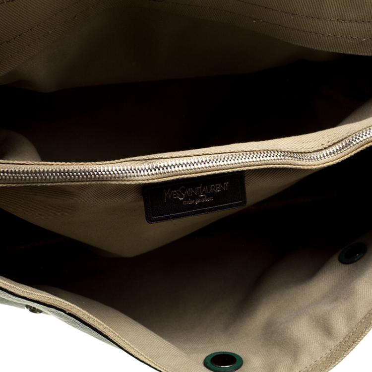 مملوكة مسبقًا Saint Laurent Green Leather Muse Two Satchel