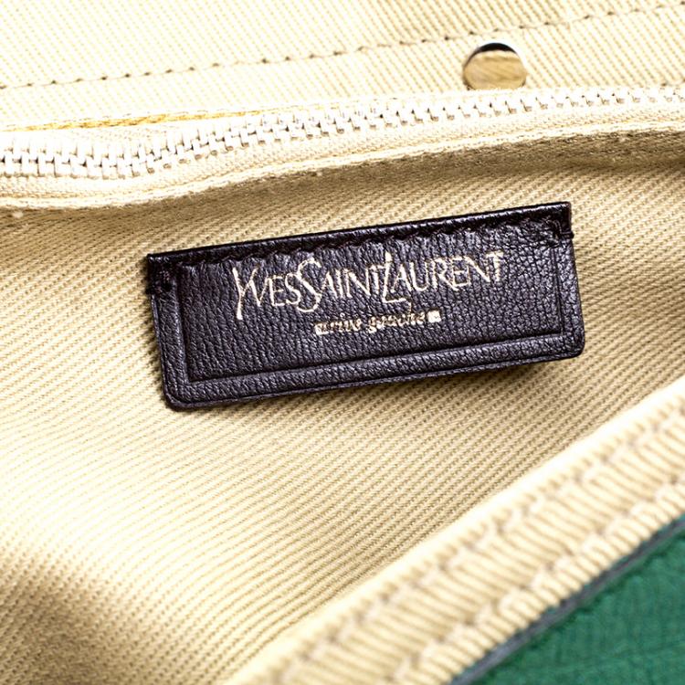 مملوكة مسبقًا Saint Laurent Green Leather Muse Two Satchel