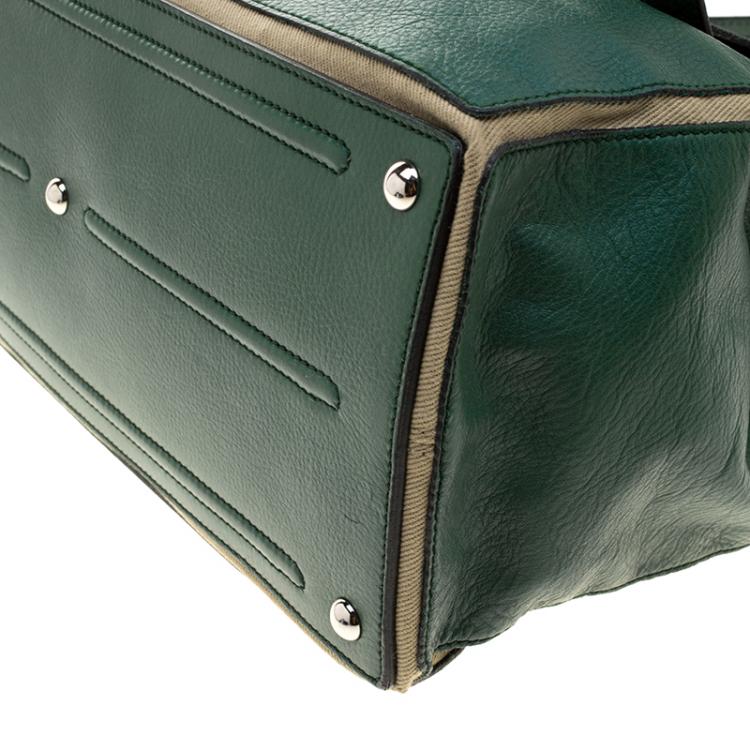مملوكة مسبقًا Saint Laurent Green Leather Muse Two Satchel