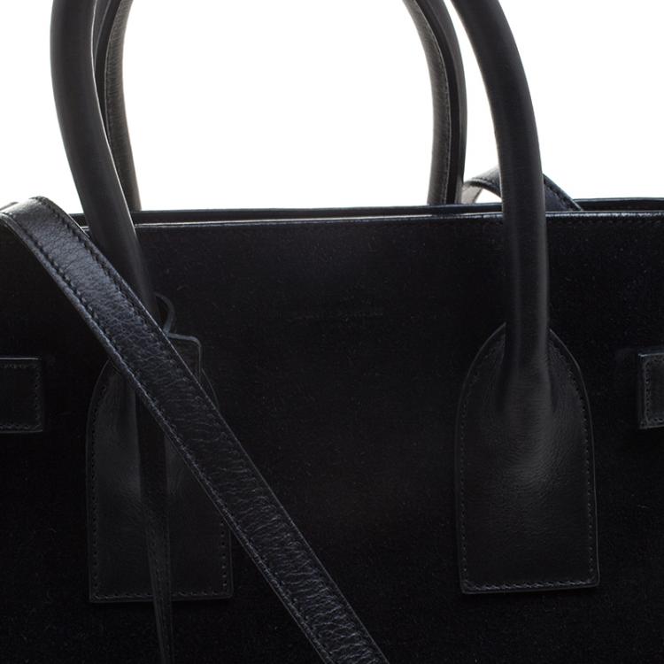 Pre Owned Saint Laurent Black Suede Small Classic Sac De Jour Tote