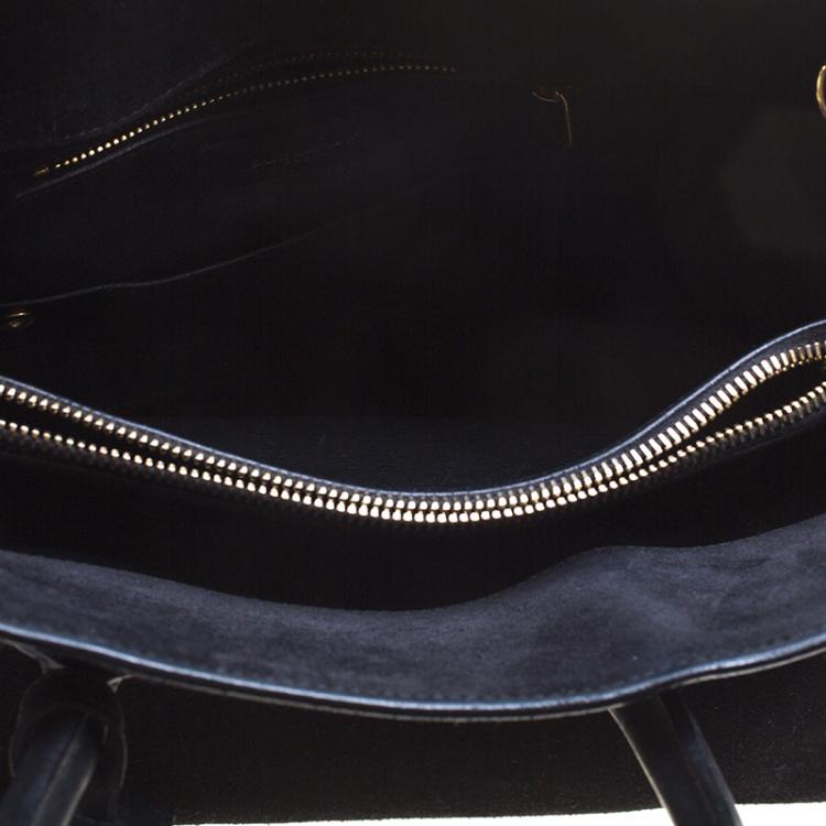 Pre Owned Saint Laurent Black Suede Small Classic Sac De Jour Tote
