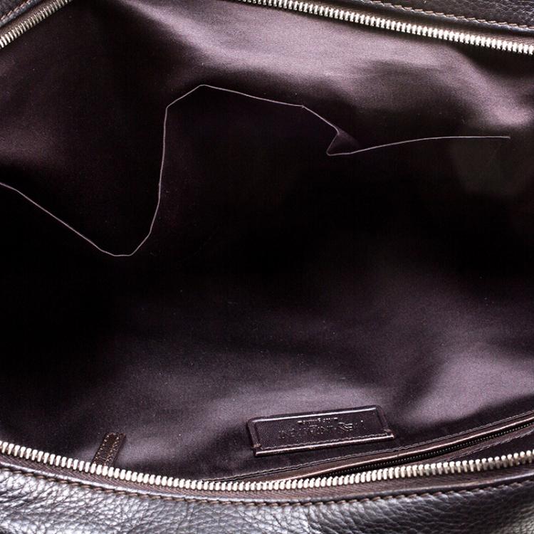 Pre Owned Saint Laurent Black Leather Satchel
