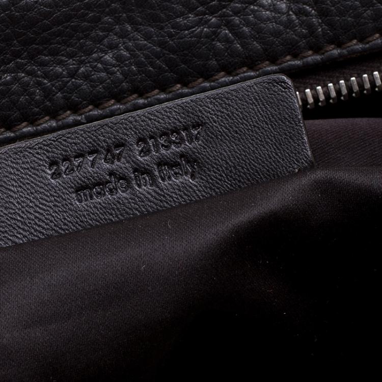 Pre Owned Saint Laurent Black Leather Satchel