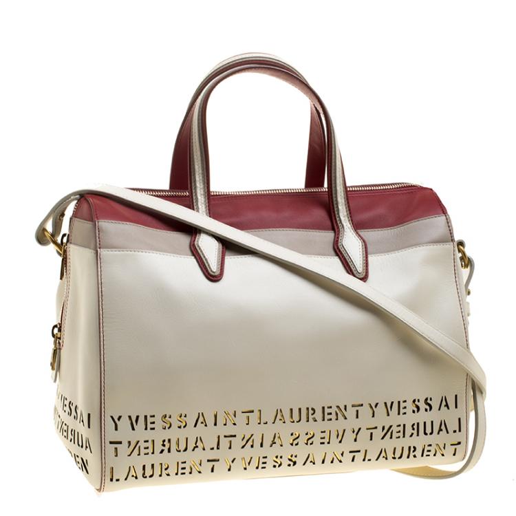Pre Owned Saint Laurent Multicolor Leather Sac Flirty Boston Bag