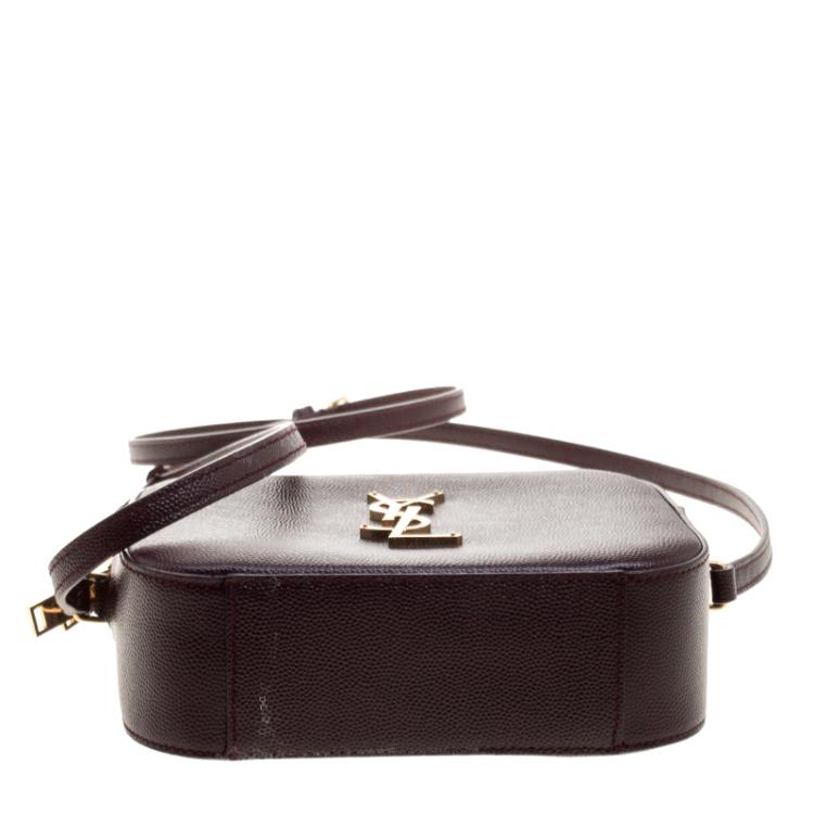 Pre Owned Saint Laurent Paris Burgundy Leather Crossbody Bag