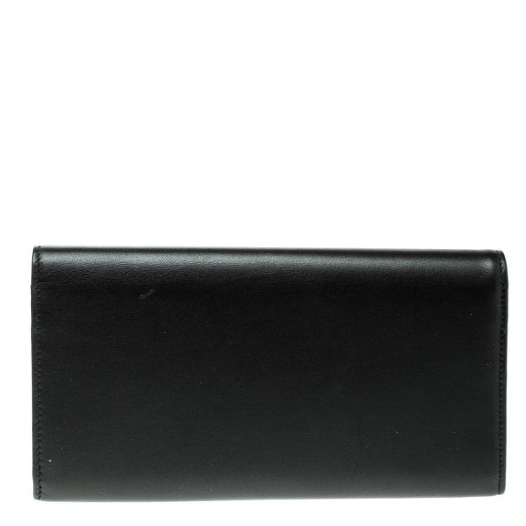 Pre Owned Saint Laurent Paris Black Leather Classic Betty Clutch