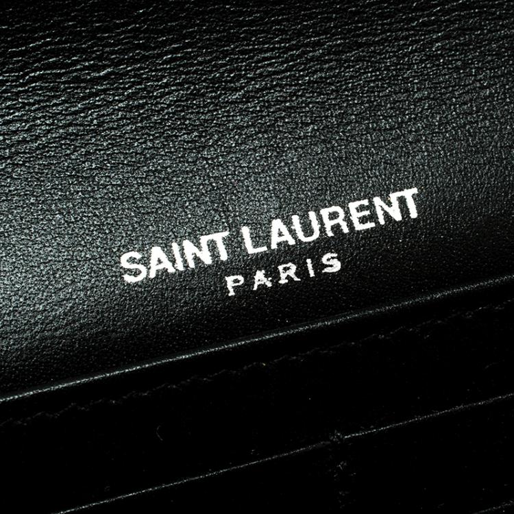 Pre Owned Saint Laurent Paris Black Leather Classic Betty Clutch
