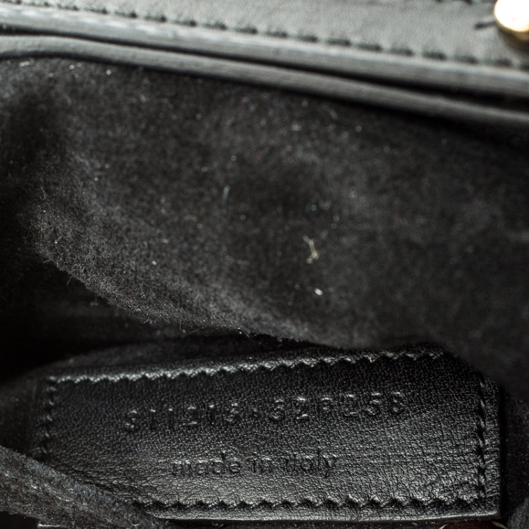 Pre Owned Saint Laurent Paris Black Leather Mini  Y-Ligne Pochette Crossbody Bag