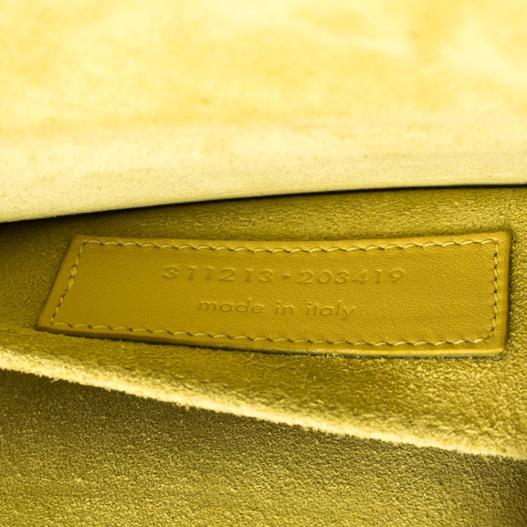 Pre Owned Saint Laurent Yellow Leather Chyc Clutch