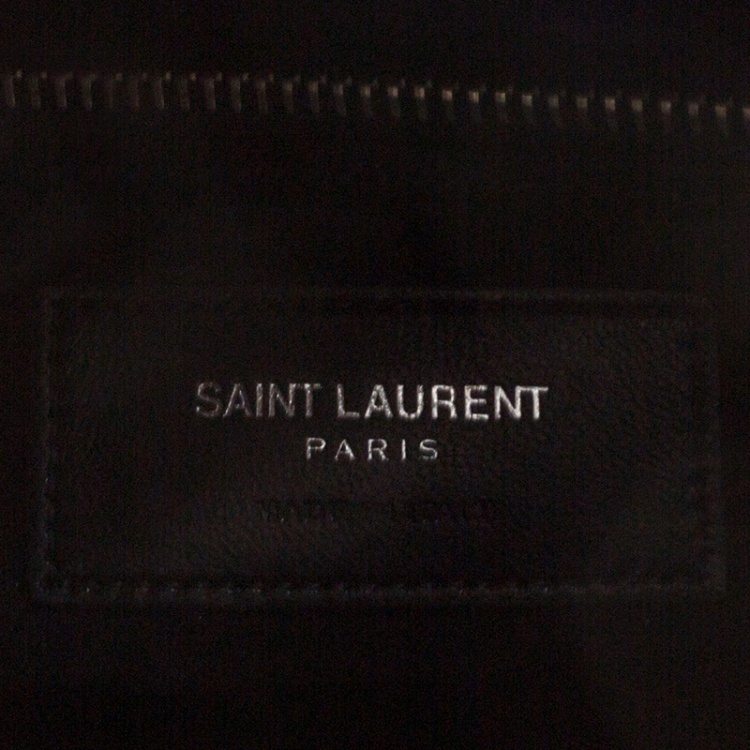 Pre Owned Saint Laurent Black Croc Embossed Leather Small Classic Sac De Jour Tote
