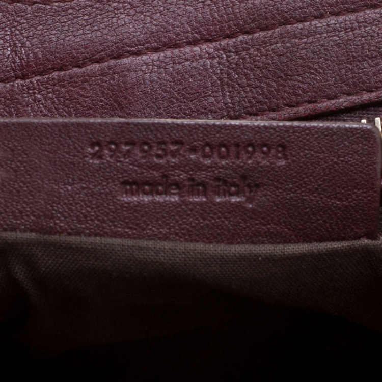 Pre Owned Saint Laurent Paris Burgundy Leather Small Cabas Chyc Tote