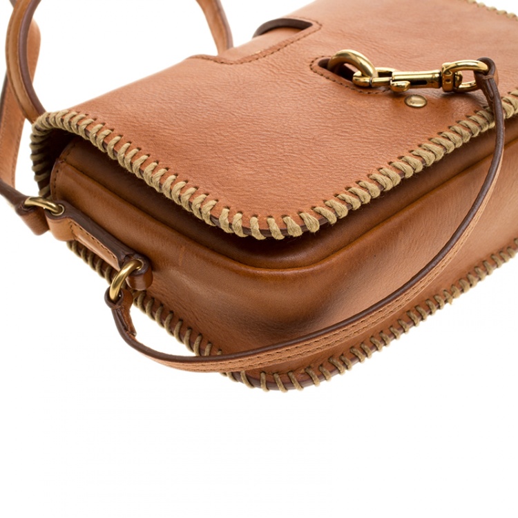 Pre Owned Saint Laurent Brown Leather Charlotte Toy Crossbody Bag