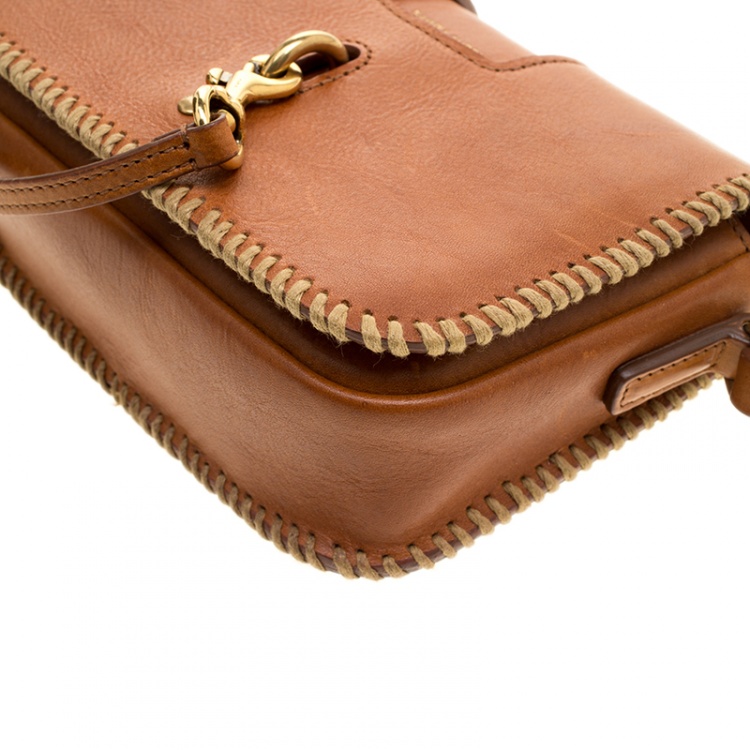 Pre Owned Saint Laurent Brown Leather Charlotte Toy Crossbody Bag