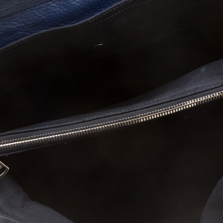Pre Owned Saint Laurent Paris Blue Leather Medium Muse Two Satchel