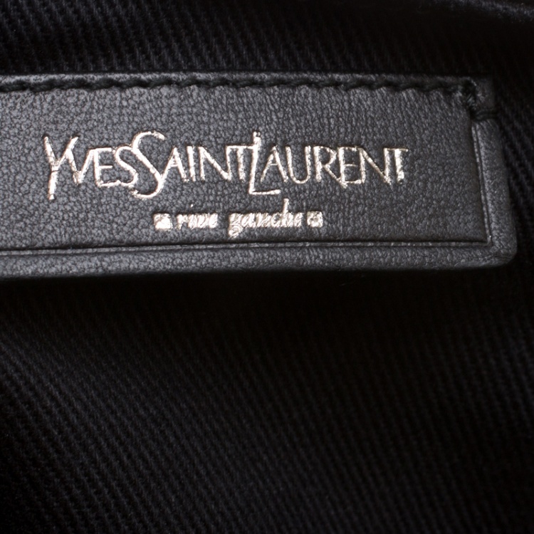 Pre Owned Saint Laurent Paris Blue Leather Medium Muse Two Satchel