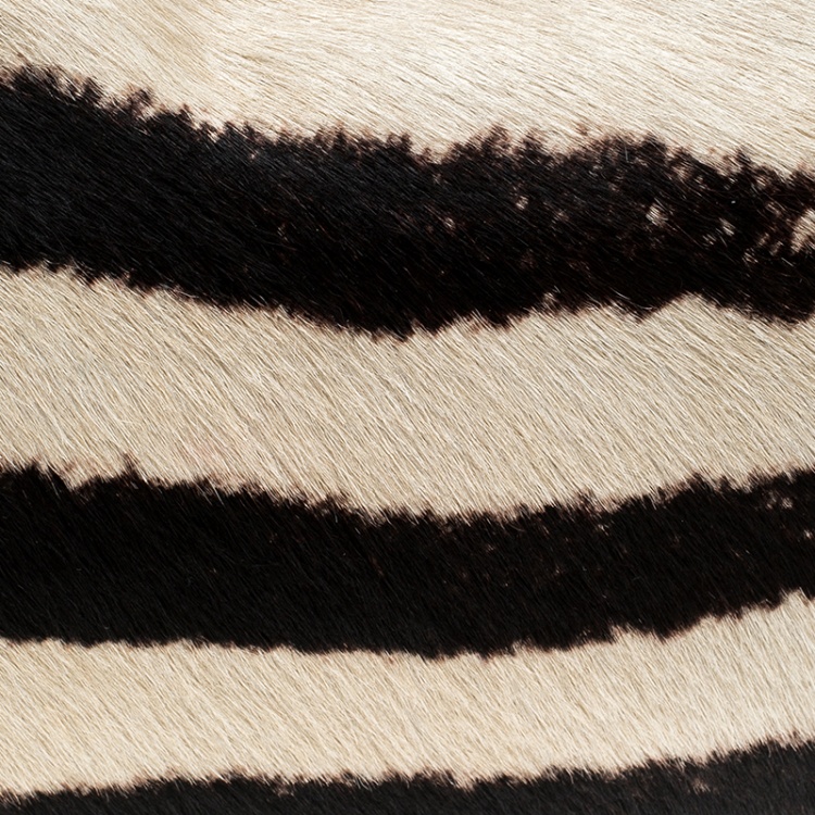 Pre Owned Saint Laurent Paris Black /Off White Zebra Print Pony Hair and Leather Hobo