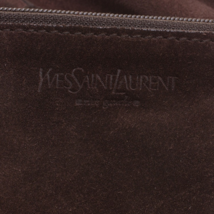 Pre Owned Saint Laurent Brown Suede Vincennes Mombasa Hobo