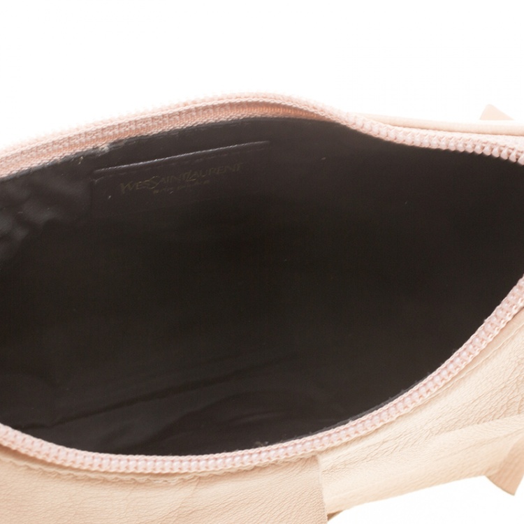 Pre Owned Saint Laurent Beige Leather St.Tropez Shoulder Bag
