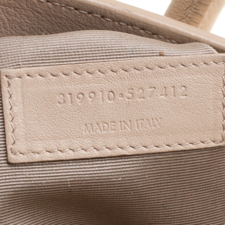 Pre Owned Saint Laurent Beige Leather Large Sac De Jour Tote