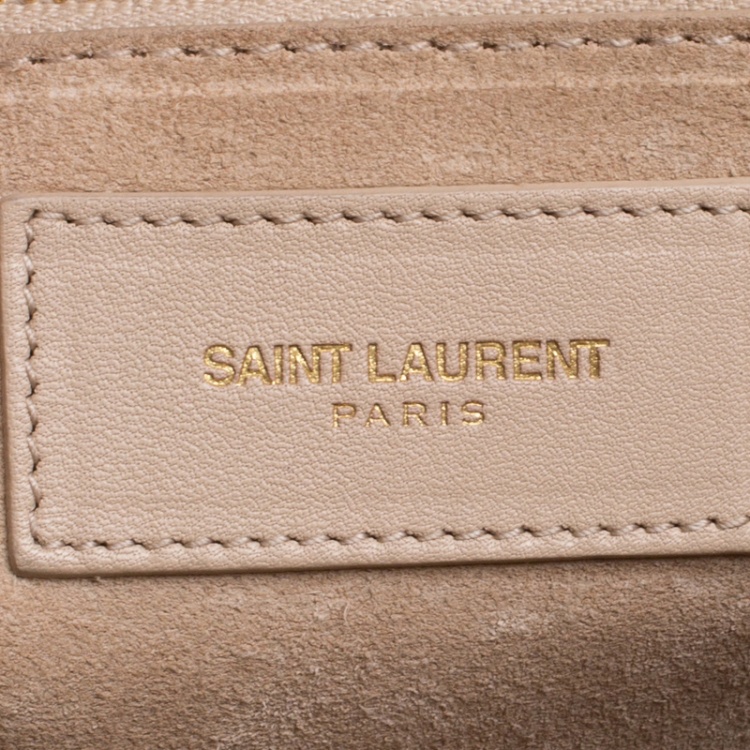 Pre Owned Saint Laurent Beige Leather Large Sac De Jour Tote