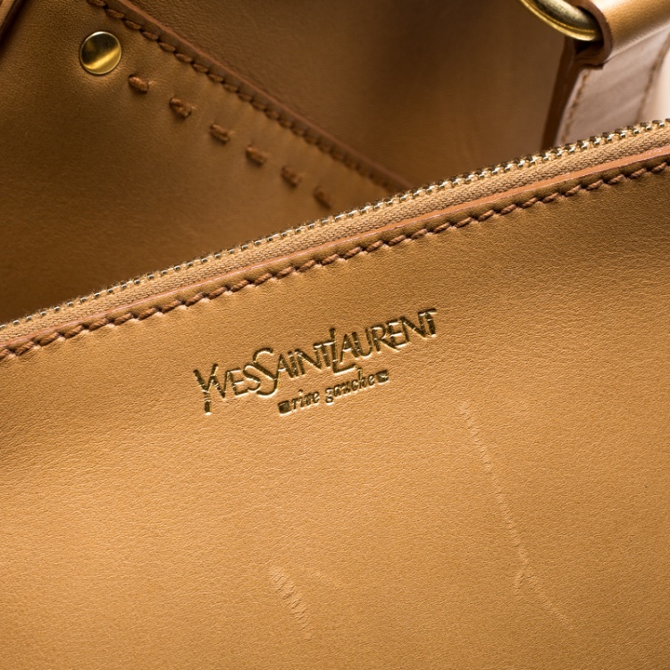 Pre Owned Saint Laurent Camel Leather Muse Satchel
