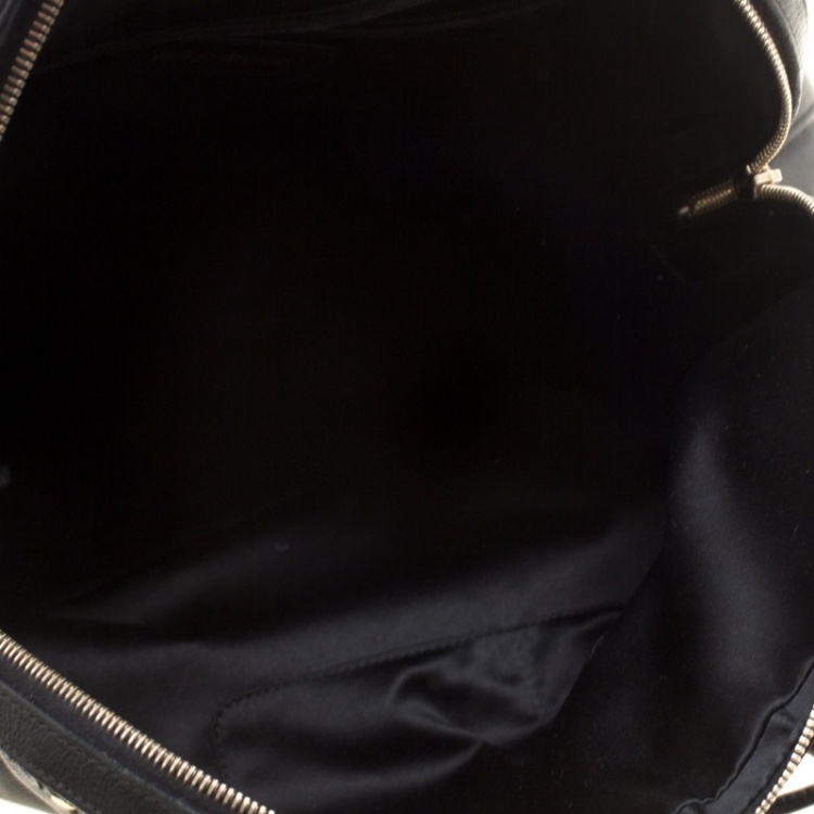 Pre Owned Saint Laurent Paris Black Leather Oversized Muse Tote