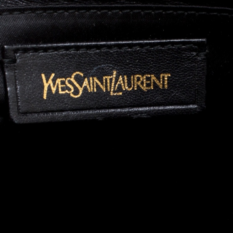 Pre Owned Saint Laurent Paris Black Leather Oversized Muse Tote