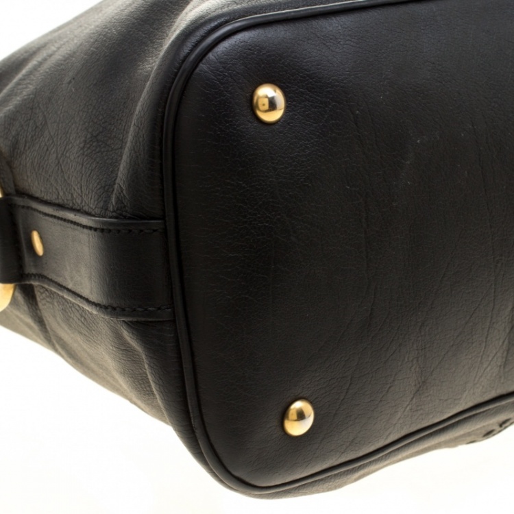 Pre Owned Saint Laurent Paris Black Leather Oversized Muse Tote
