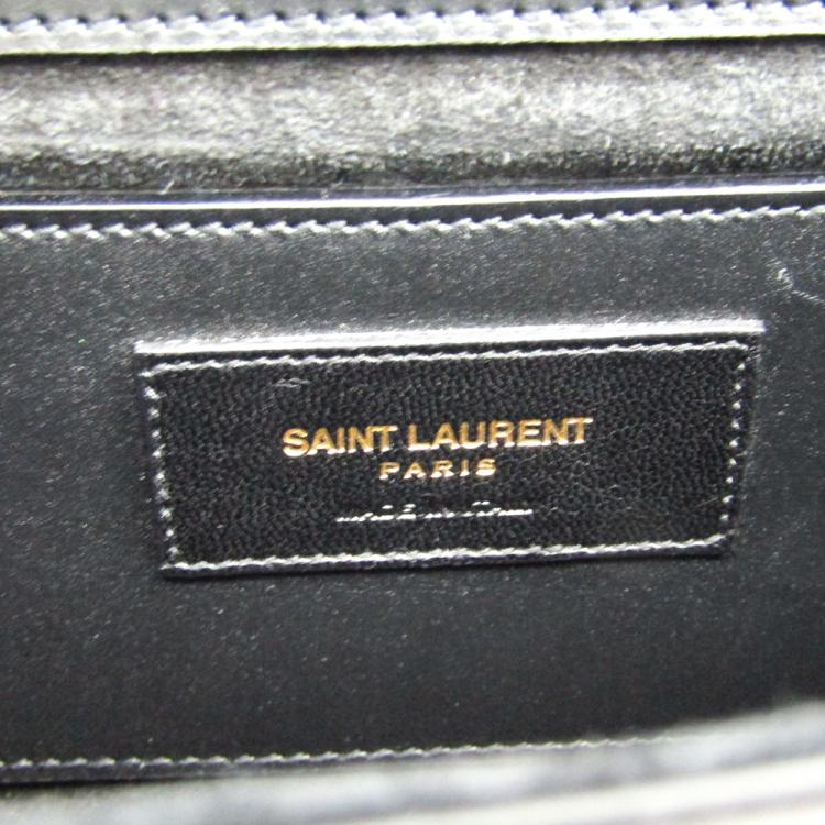 Pre Owned Saint Laurent Paris Black Leather Small Kate Tassel Bag