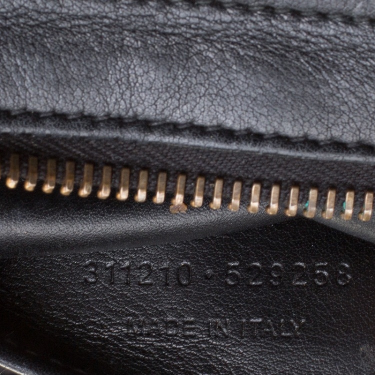 Pre Owned Saint Laurent Black Leather Small Cabas Chyc Tote
