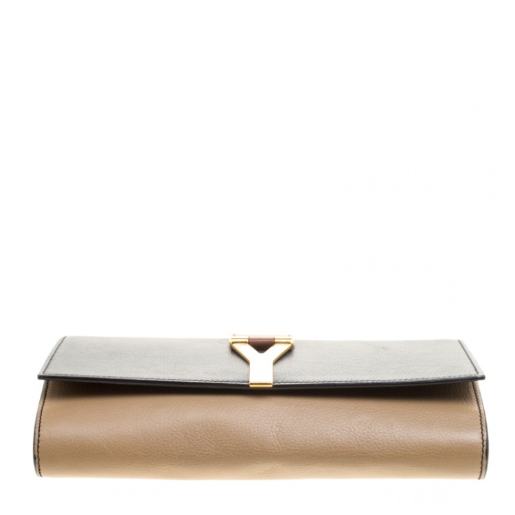 Pre Owned Saint Laurent Multicolor Leather Large Chyc Clutch