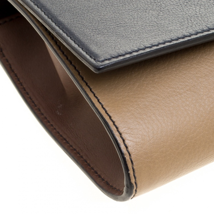 Pre Owned Saint Laurent Multicolor Leather Large Chyc Clutch