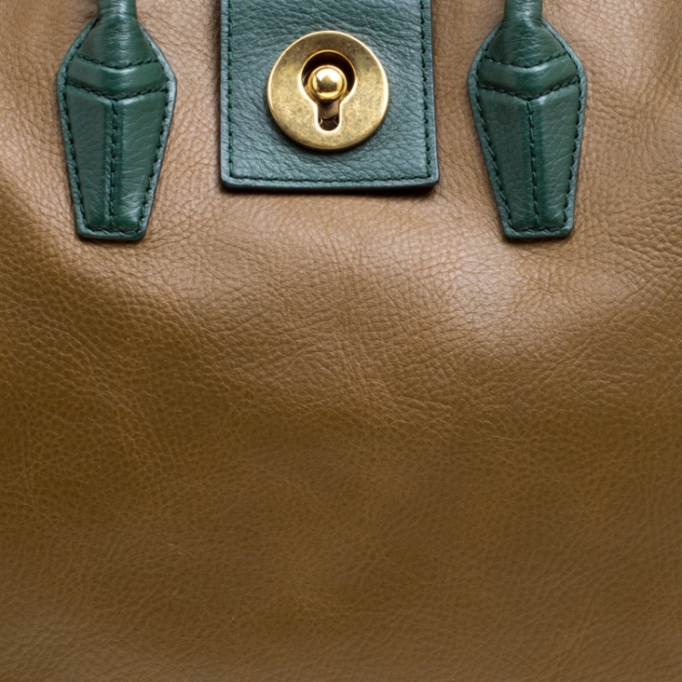 Pre Owned Saint Laurent Multicolor Leather and Suede Muse Two Bag