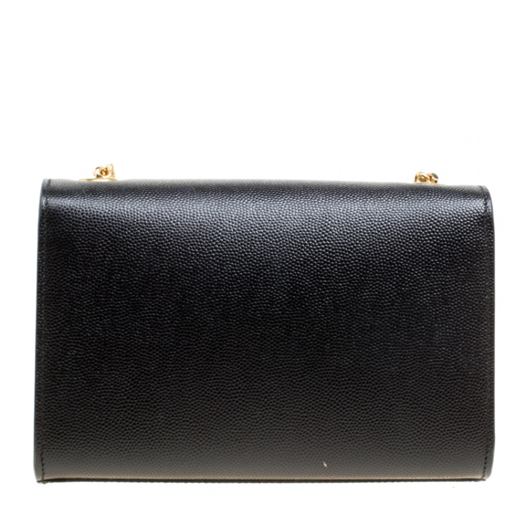 Pre Owned Saint Laurent Black Leather Original Small Kate Shoulder Bag