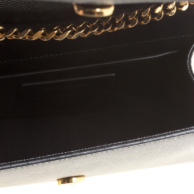 Pre Owned Saint Laurent Black Leather Original Small Kate Shoulder Bag