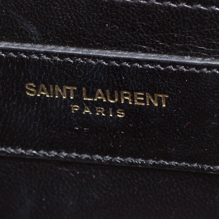 Pre Owned Saint Laurent Black Leather Original Small Kate Shoulder Bag