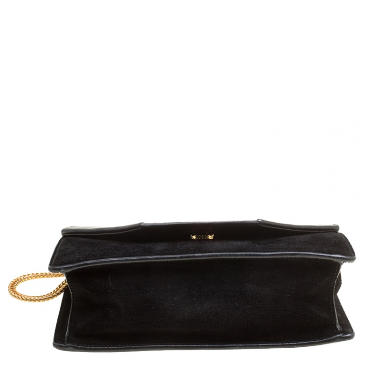 Pre Owned Saint Laurent Black Suede Small Betty Shoulder Bag
